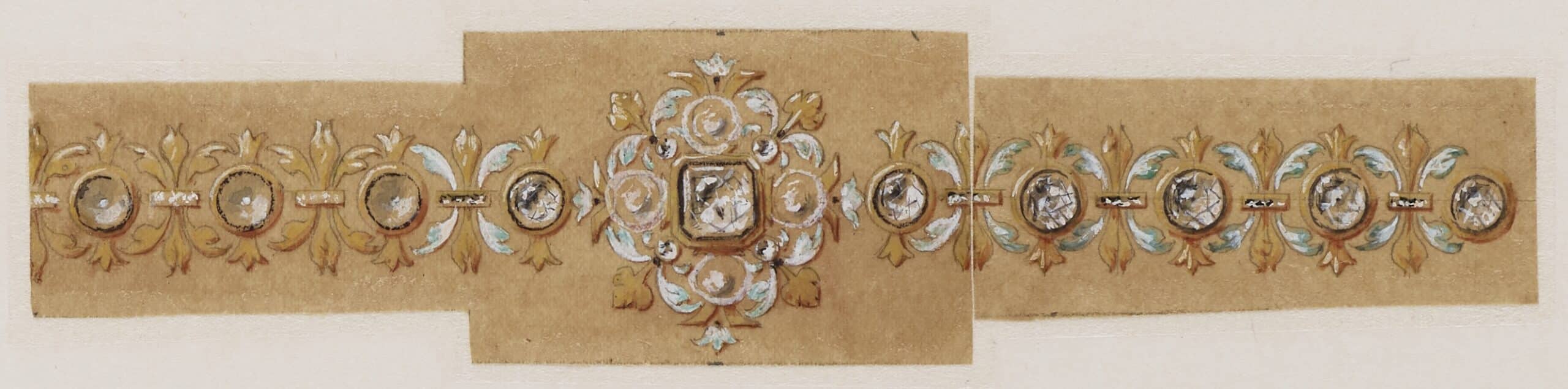 Fannière frères, Bracelet (Titre principal). Graphite, gouache sur vélin transparent. Petit Palais, Musée des Beaux-Arts de la Ville de Paris.